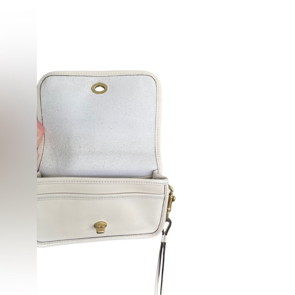 COACH 1970’s Vintage Dinky Pouch Sling Back Off White/Ivory Crossbody Bag Rare - Picture 13 of 16